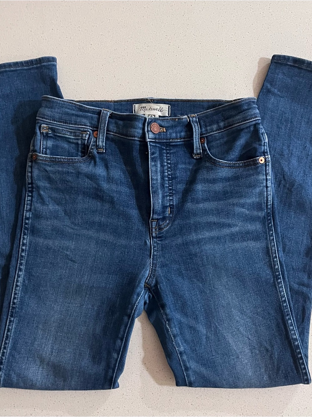 Madewell Women's Skinny Jeans in Medium Blue Denim